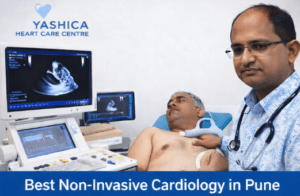 Dr. Manohar Sakhare performing echocardiography test at Yashica Heart Care Centre Viman Nagar Pune